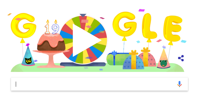 歡慶Google 19 歲! 生日輪盤藏19個驚喜