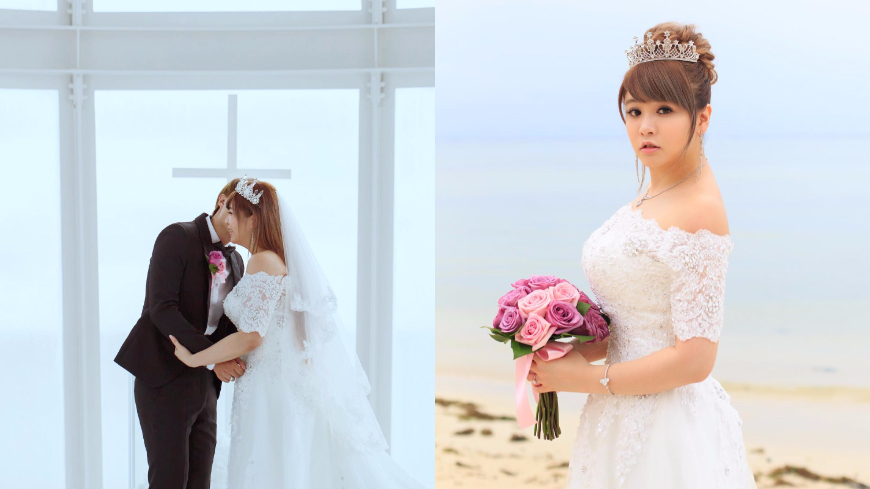 海外婚禮曝光!小小瑜披白紗 升格當人妻