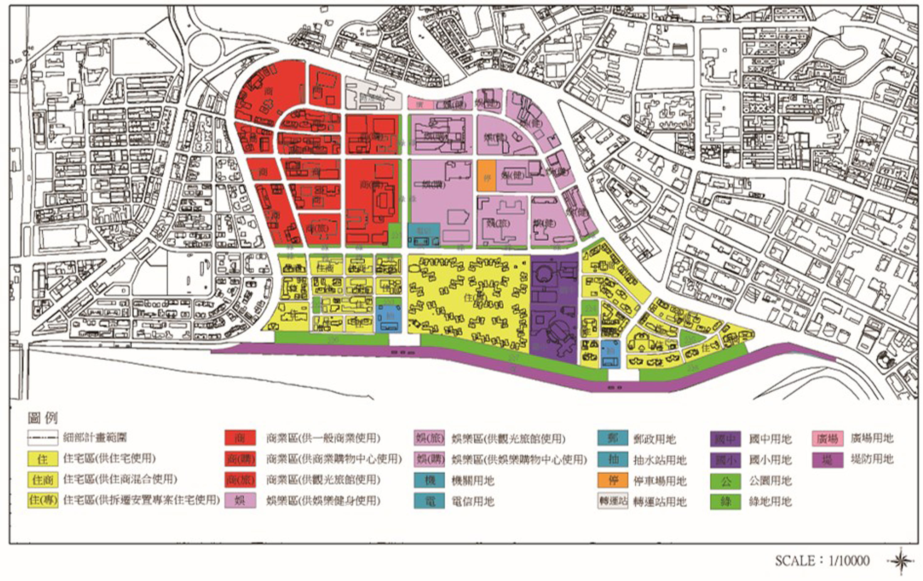 台北大直豪宅區大彎北段因屬商娛區無法做為住宅用並遭市府開罰，引發住戶強烈抗爭。圖／中央社