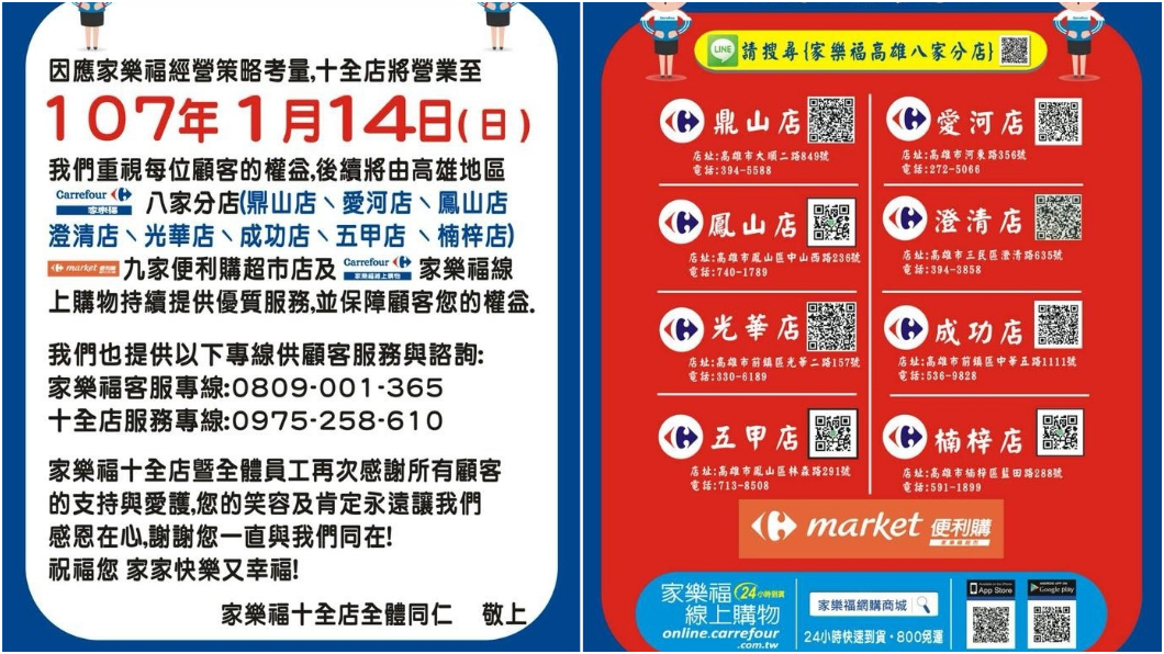 圖/家樂福十全店臉書