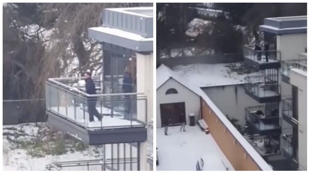 影/警匪互擲雪球「打雪仗」? 員警暴怒嫌犯卻趁亂落跑