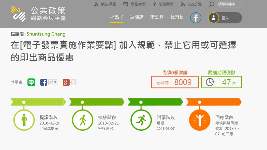 圖/翻攝自《公共政策網路參與平台》