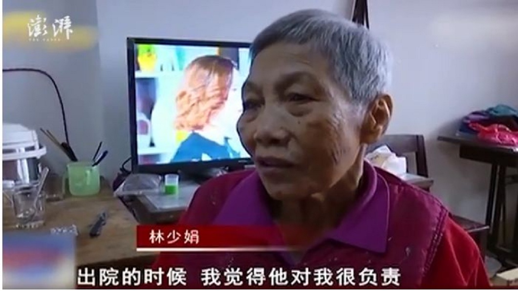 林奶奶在受訪時表示,醫師對她很負責。
