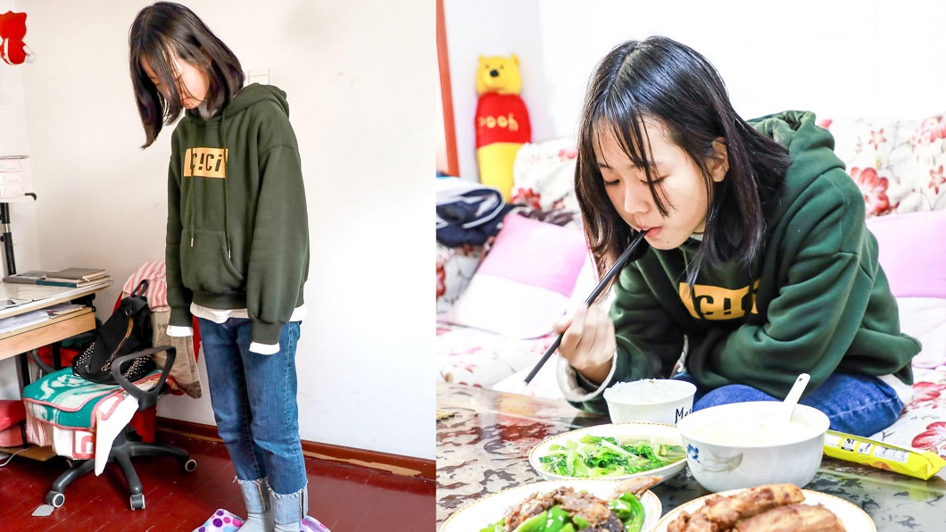 少女現在一天吃4餐，每餐的量也都有增加。