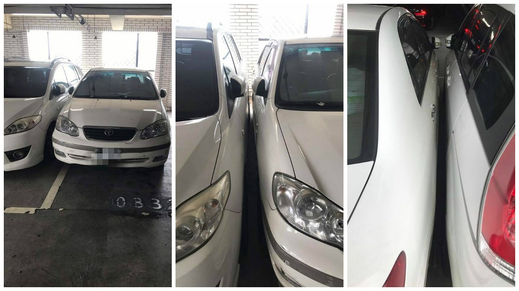 由於車子停得太過緊貼,網友們認為這擺明是故意的。(圖/翻攝自臉書社團「聯結車 大貨車 大客車 拉拉隊 運輸業 照片影片資訊分享團」)
