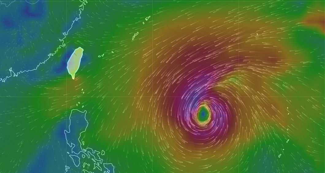 下週恐有颱風生成，此為週四(22日)風場預報圖。圖／中央氣象局