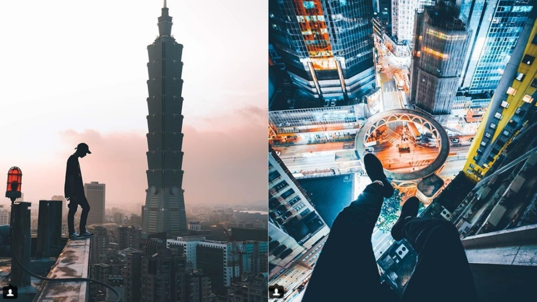 李翰昇作品中,不少都是驚險的高空極限攝影。圖/翻攝自Instagram
