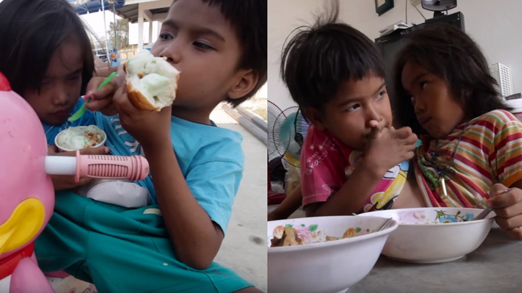 兩人如同一般小孩，喜歡吃著冰淇淋，甜食。圖／翻攝Barcroft TV