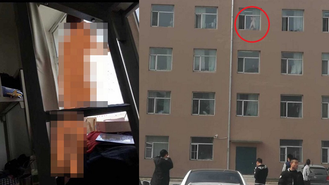 學妹在宿舍「裸體貼窗」 男大生暴動樓下圍觀