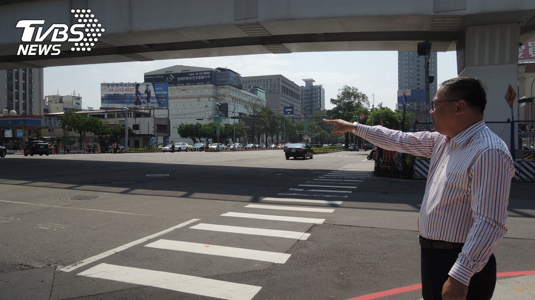 台灣大道文心路口禁止左轉 順暢直行車
