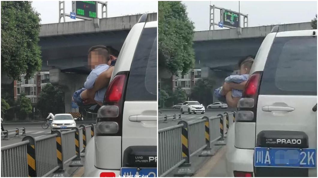 凍未條?車子邊開…男嬰被「端出」車窗外小便
