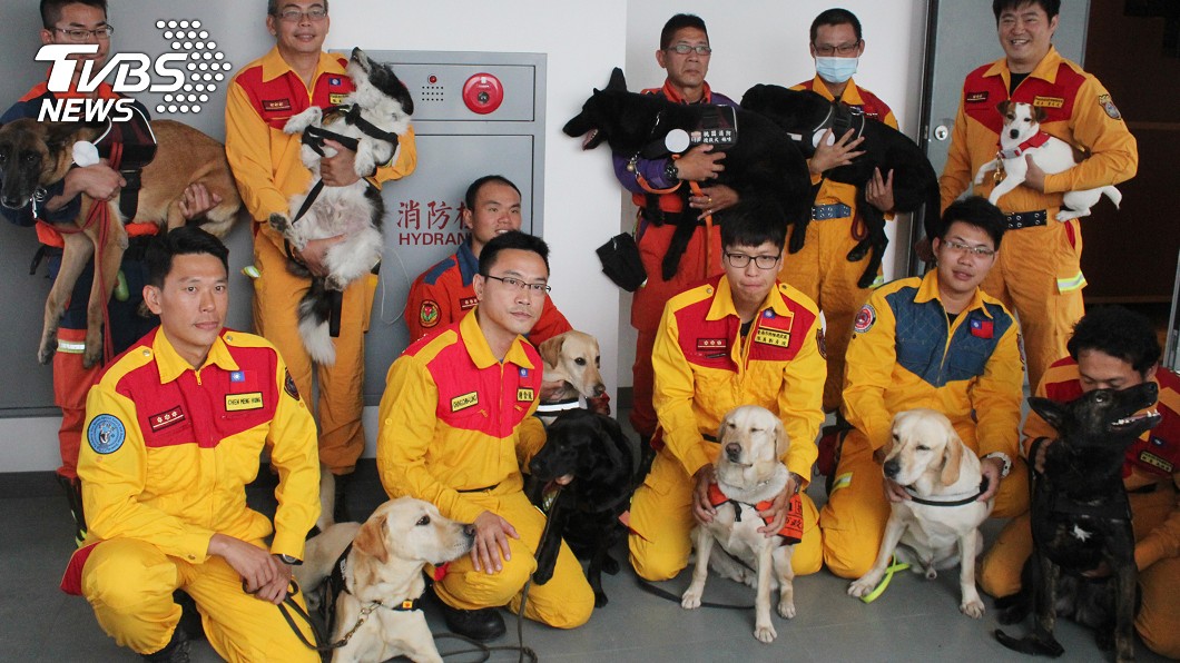 花蓮地震救災　10搜救犬獲頒英勇搜救胸章