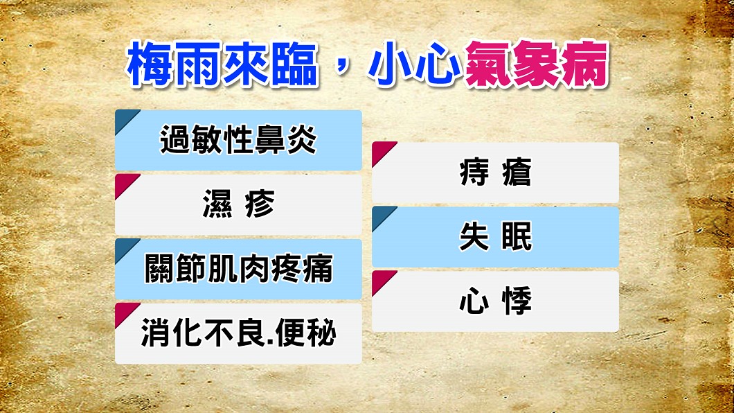 變天就一身病!梅雨季來臨 小心氣象病上身