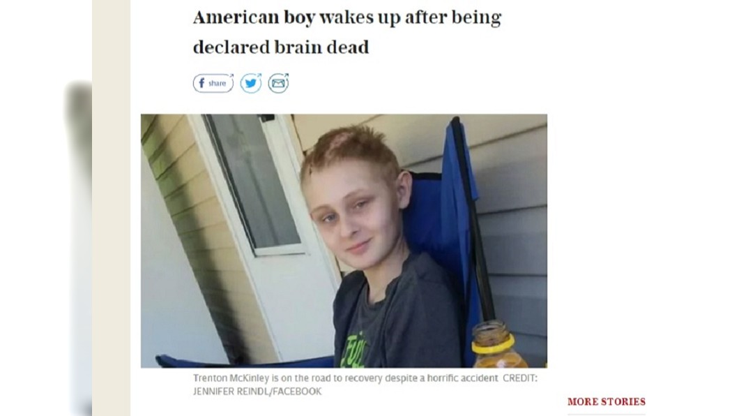 13歲少年腦部重傷 父母簽同意器捐後突現奇蹟
