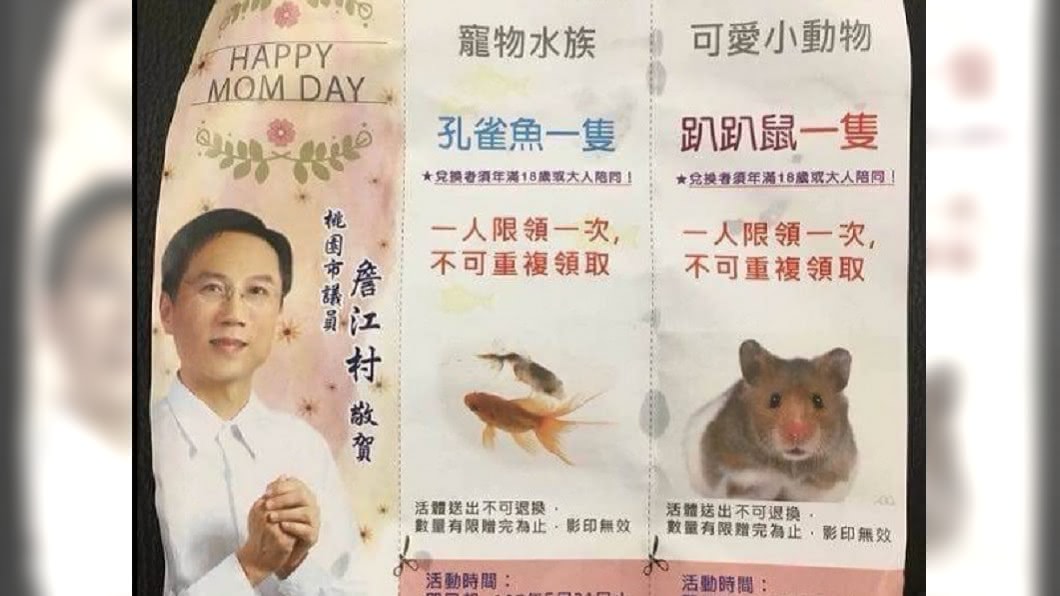 母親節送「活魚、老鼠」被罵翻　詹江村道歉：愚蠢行為