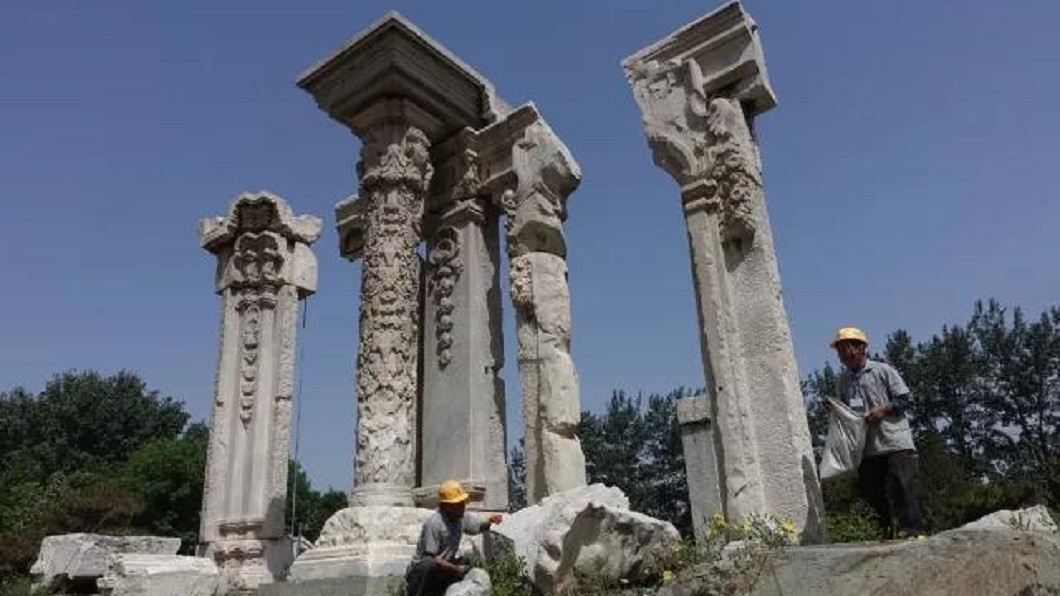 圓明園遺址恐坍塌! 「加固」搶修十一完工