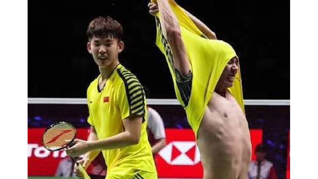 贏球脫衣慶祝卡頭 陸羽球選手糗成網紅
