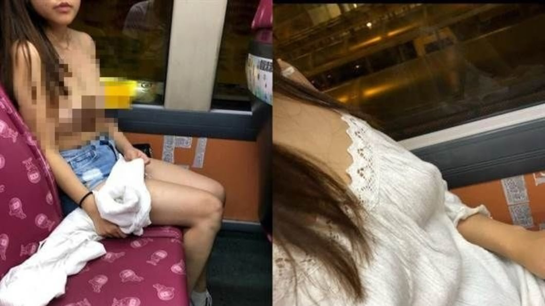 有熱成這樣?少女裸上身搭巴士 豪放大秀「車頭燈」