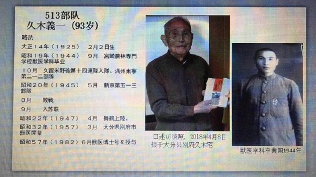 還有一支!日軍「513部隊」首曝光 老兵:專做細菌戰