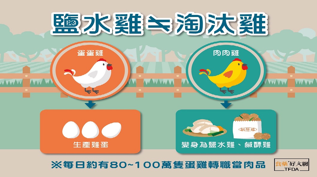 食藥署特別發文澄清，鹽水雞並不是淘汰雞所製成的。(圖／翻攝自食藥署網站)