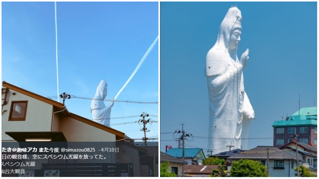 日本驚見「觀音降世」顯神蹟?天空發射白色光束超震撼