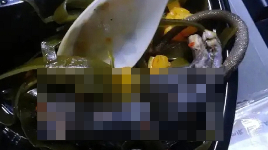 便當海帶咬不斷 拉出來竟是整隻老鼠