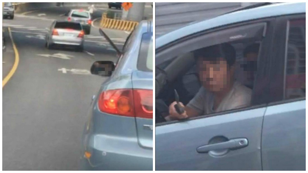 囂張駕駛惡意蛇行逼車 還亮武士刀嗆聲