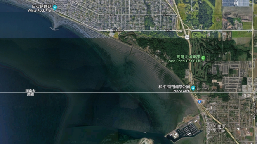 羅曼稱慢跑中都沒有看到任何關於邊界的標誌。圖/翻攝自Google Map