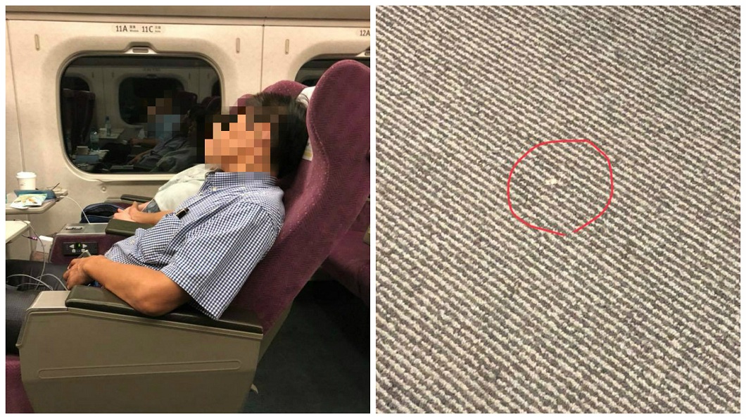 噁！大叔搭高鐵吐痰車廂地毯　網怒：叫他吸回去