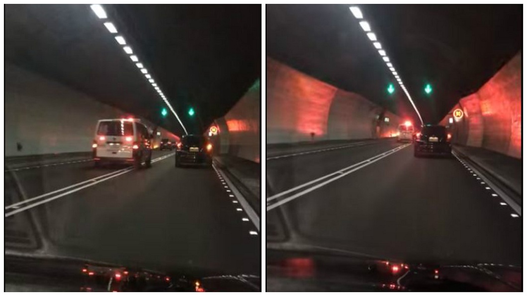 讚!救護車進雪隧 車陣自動「摩西分海」讓道通過