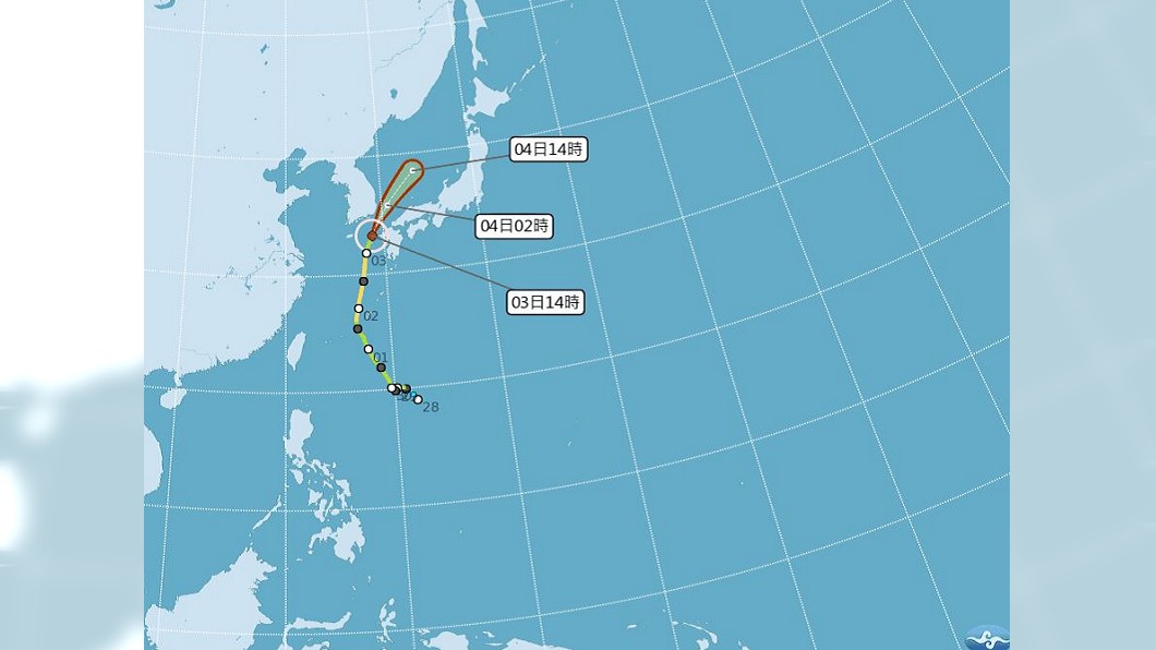 巴比侖北上九州　沖繩發布罕見大雨特報