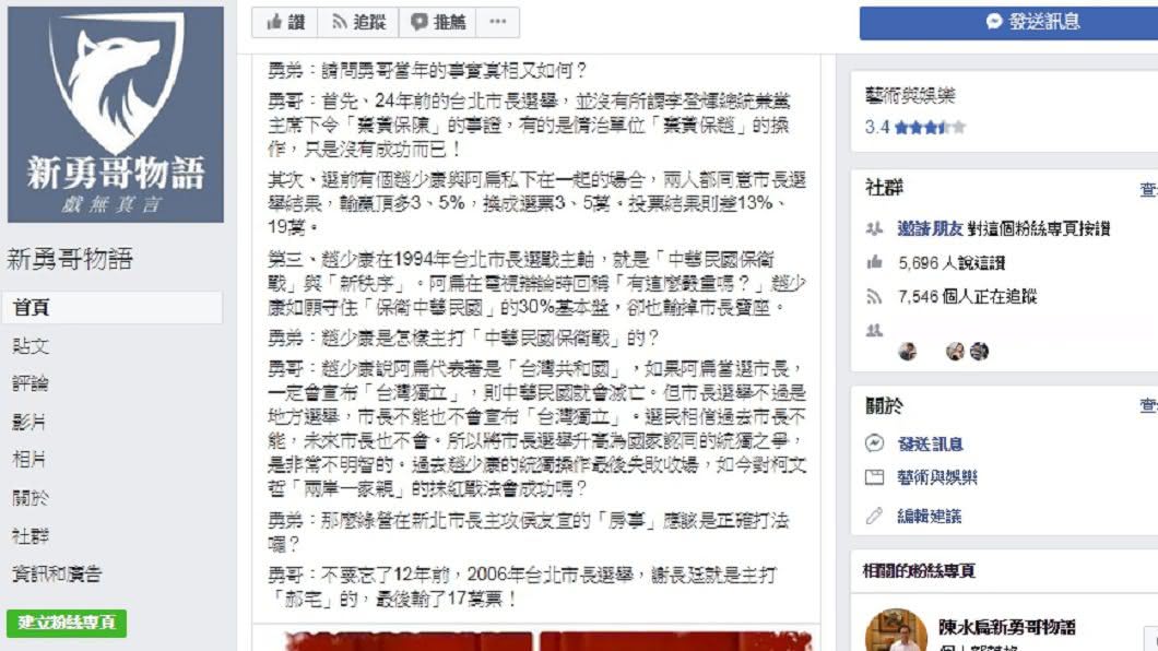 圖／新勇哥物語臉書
