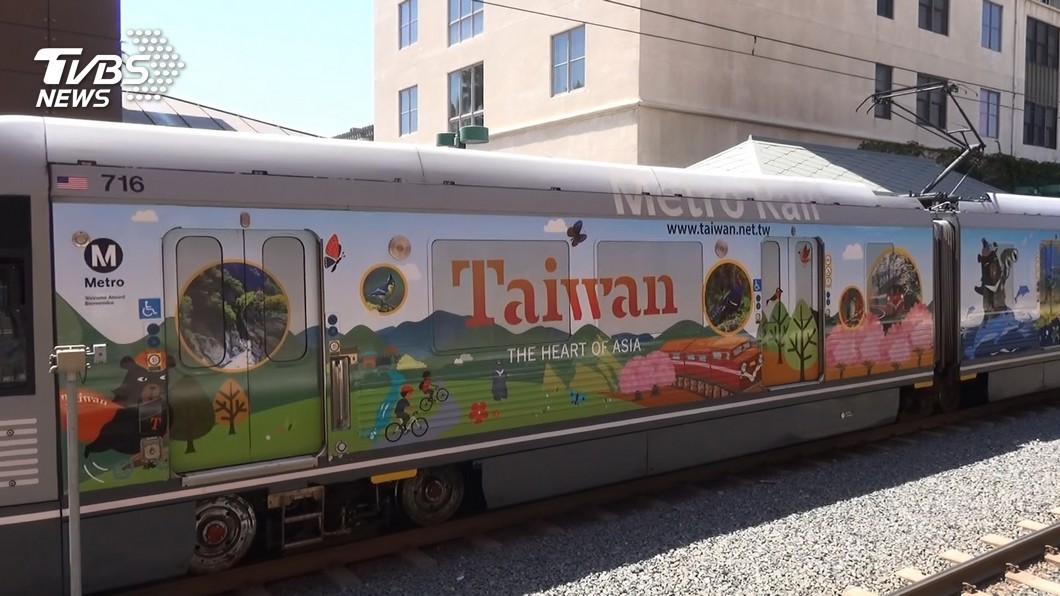 促銷台灣觀光! 捷運彩繪列車大洛杉磯趴趴走