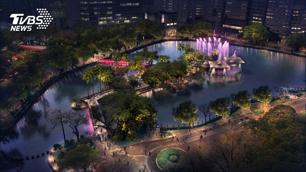 台中公園打造夜間光景 七夕浪漫點燈