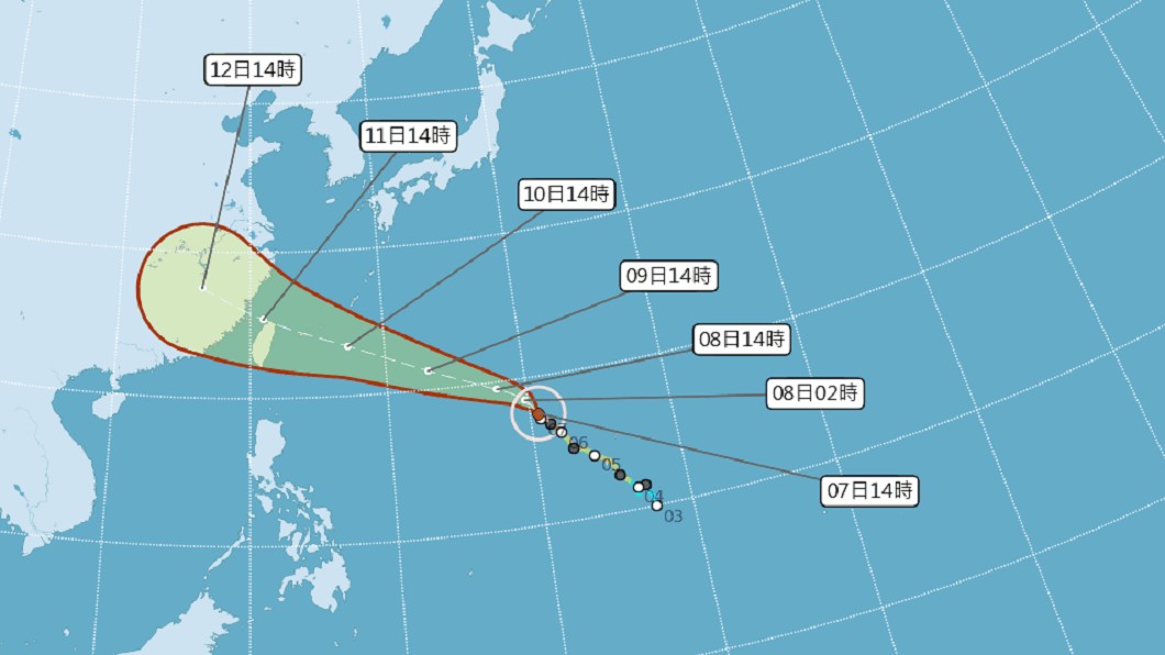颱風瑪莉亞路徑再南修 不排除登陸台灣