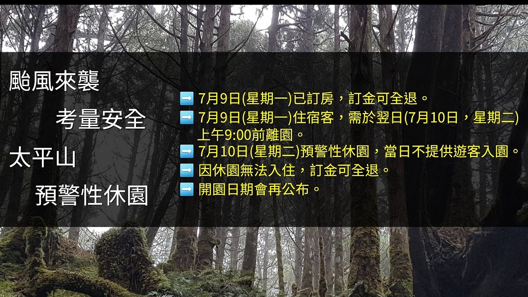 快訊／瑪莉亞衝北台灣　太平山預警性封園