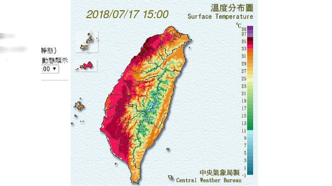 高溫38度西半部紅通通 鄭明典臉書1日3貼文提醒