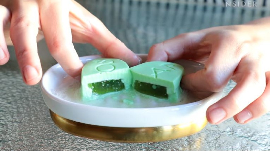 美餐館推肥皂果凍 薄荷茶泡唯妙唯肖