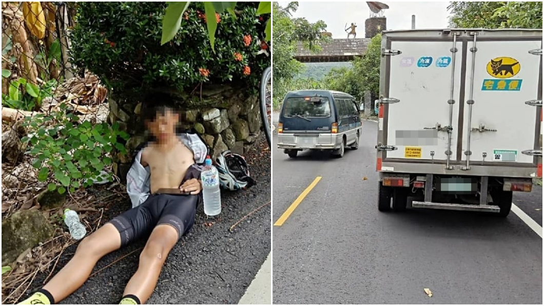 單車弟熱昏!物流司機急處理…低調陪到最後被讚爆
