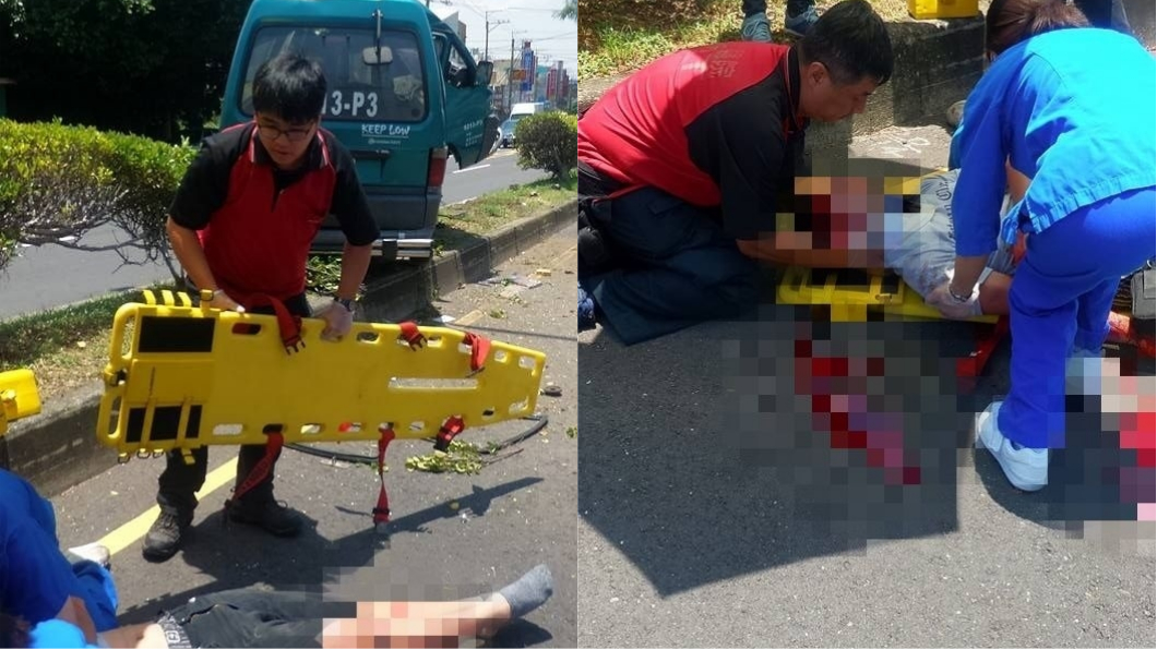 閃避不及...廂型車慘撞安全島　駕駛噴飛腦漿外溢
