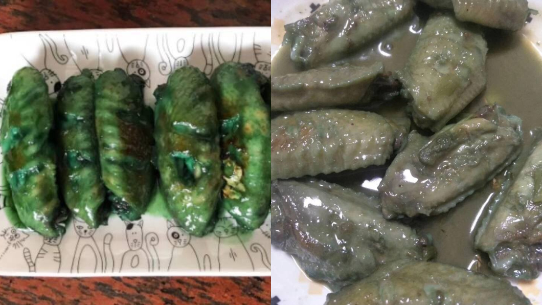 女友黑暗料理「雞翅狂噴綠汁」　網友揭真相綠翻！