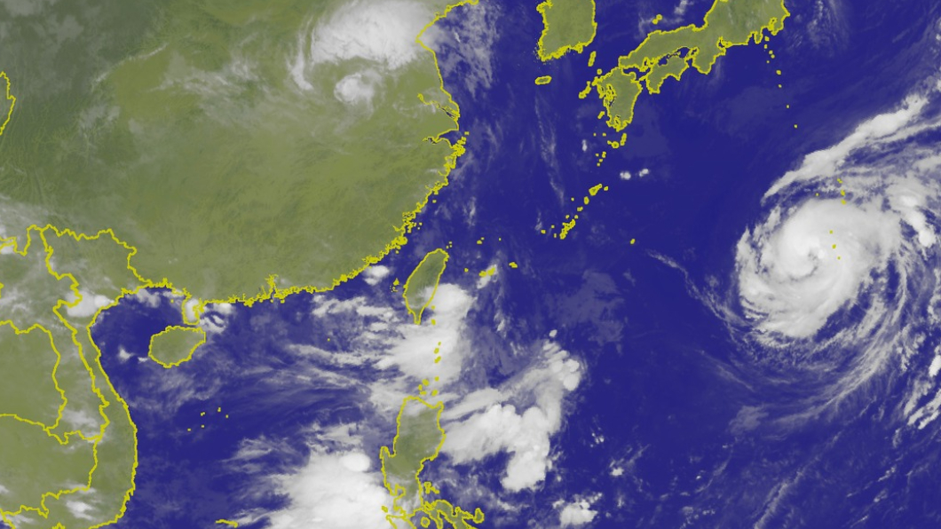 3颱皆對台灣無直接影響。圖／中央氣象局