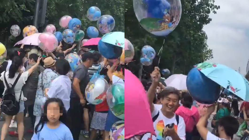 賣太貴?遊客7秒搶光迪士尼氣球 網怒批:一群強盜