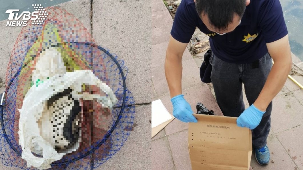 警方上午尋獲死者的腳掌。圖/TVBS