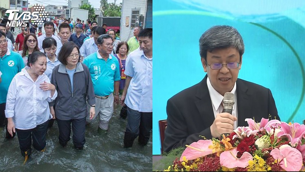 人民泡在水裡副總統遊金門　他痛批：蔡英文是共犯