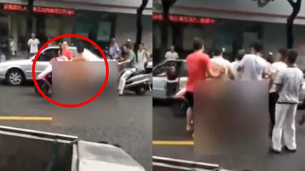 全裸男當街擄童母嚇到尖叫　 犯眾怒被圍毆狂踩