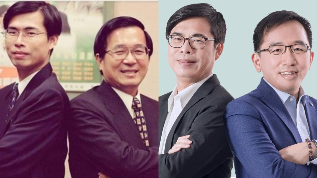 父子力挺陳其邁！陳水扁秀正義傳承照：靠背溫暖
