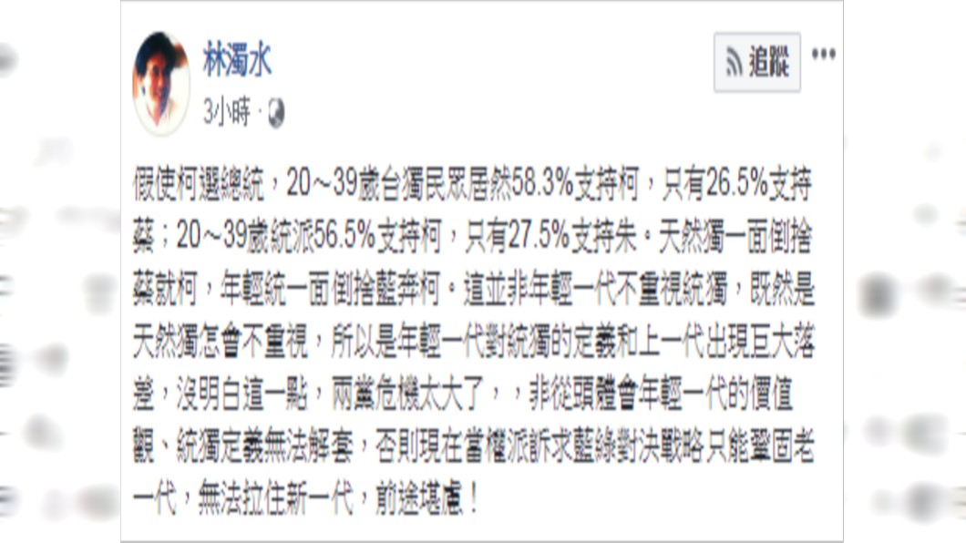 圖／翻攝自林濁水臉書