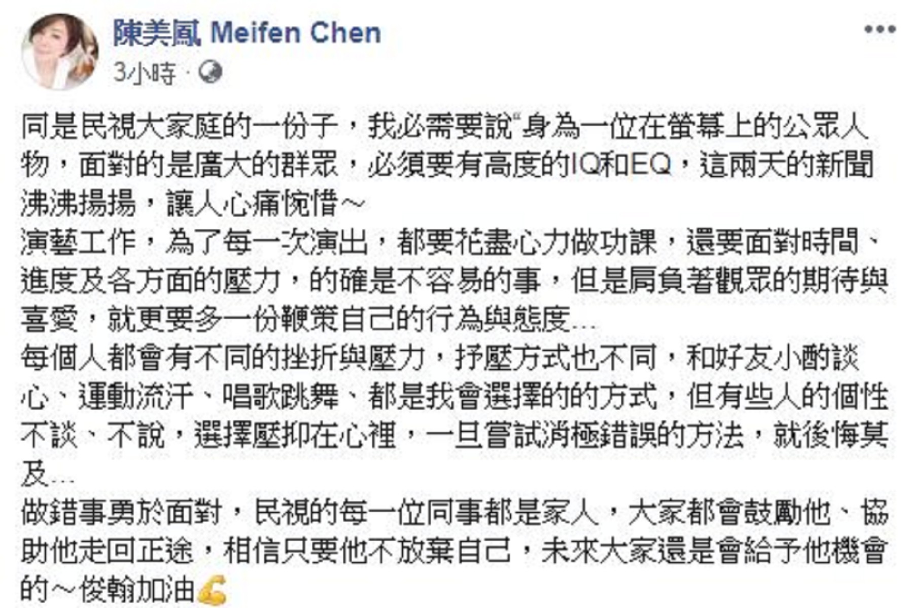圖／翻攝自陳美鳳 Meifen Chen臉書
