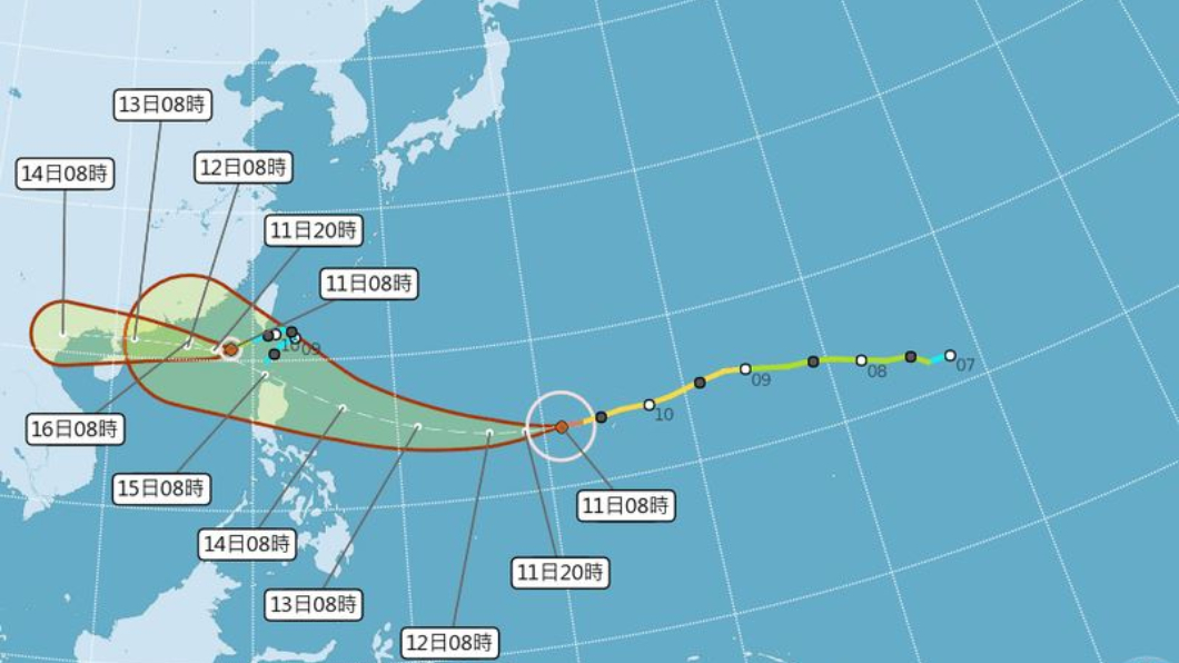 颱風眼清晰駭人!山竹還會再增強 東半部影響最直接